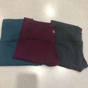 3 pairs of 90 degree leggings